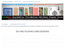 Tablet Screenshot of davincicards.com